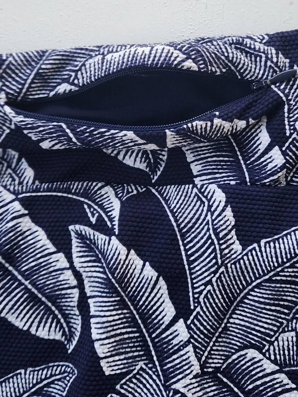 Tommy Bahama Navy and White Tropical Print Skirt
